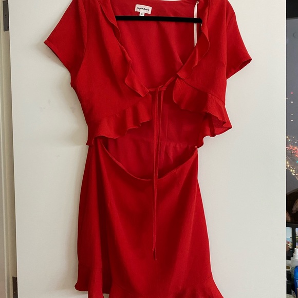 Superdown Mia Ruffle Tie Dress 